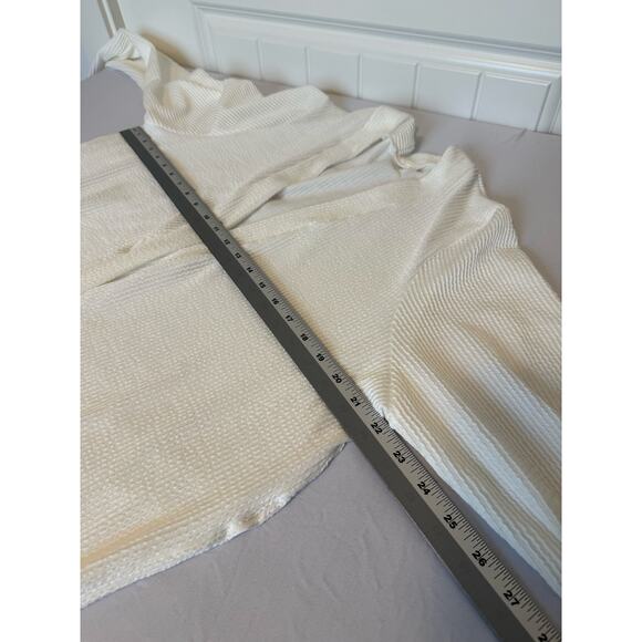 Womens Plus 1X Chic Lagenlook Ribbed Open Front Long Sleeve Longline Cardigan - Picture 7 of 10